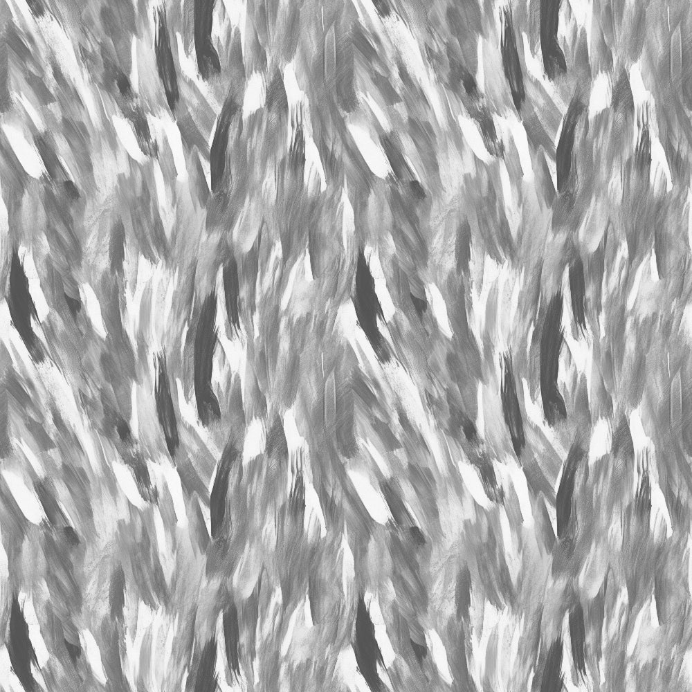 Abstract black and white pattern with brushstroke texture and diagonal, zigzag-like lines.