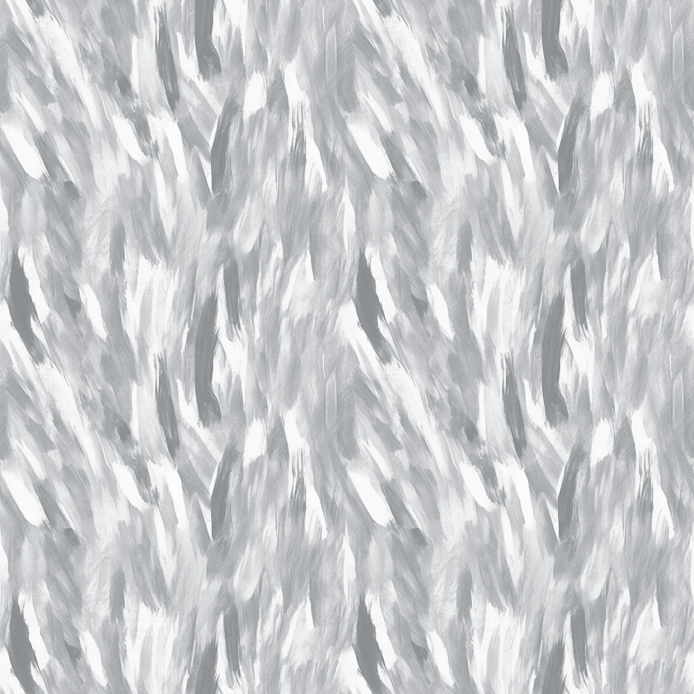 Gray and white abstract pattern with a brushstroke texture, creating a dynamic and textured background.