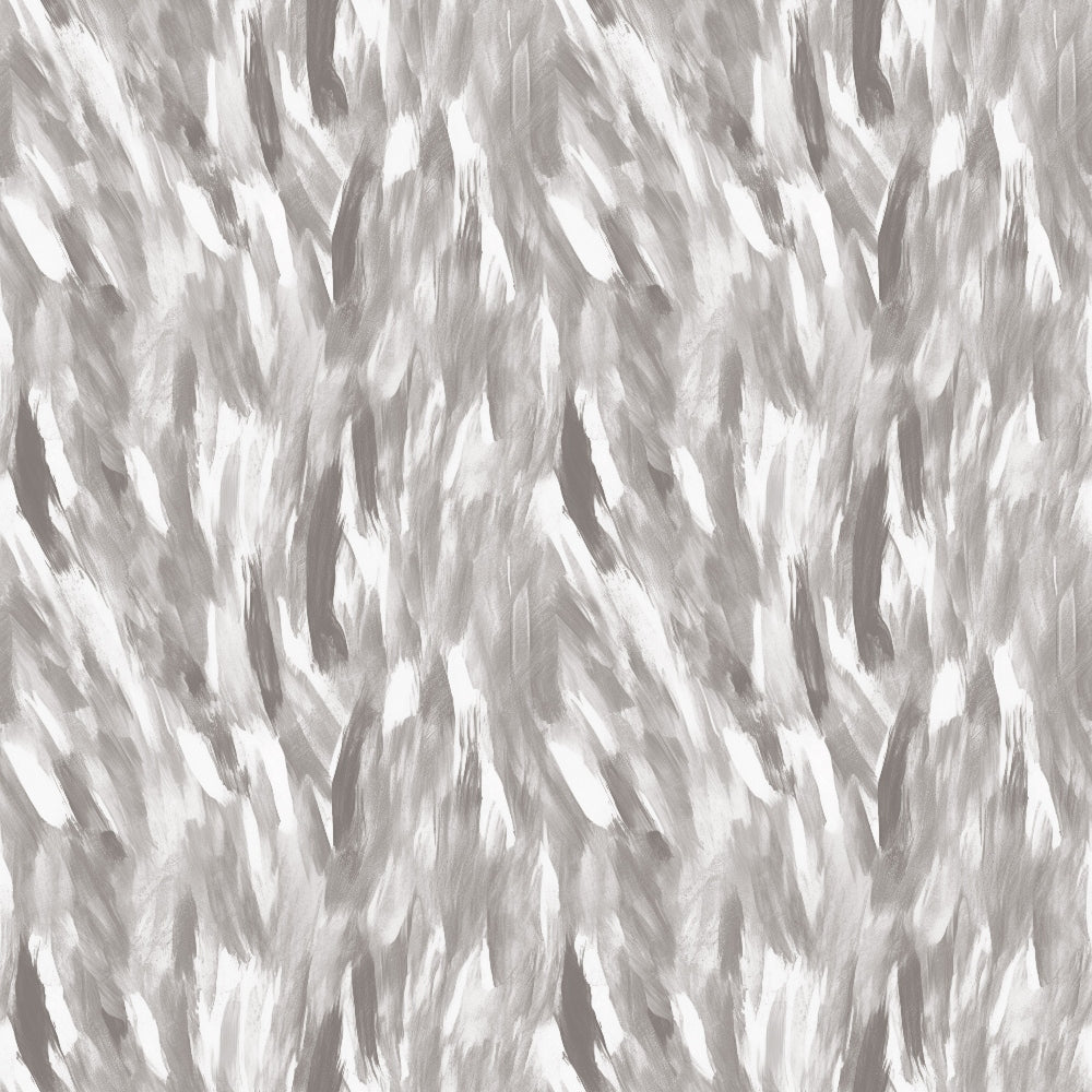 Abstract pattern with gray and white brush strokes creating a textured, feather-like effect.