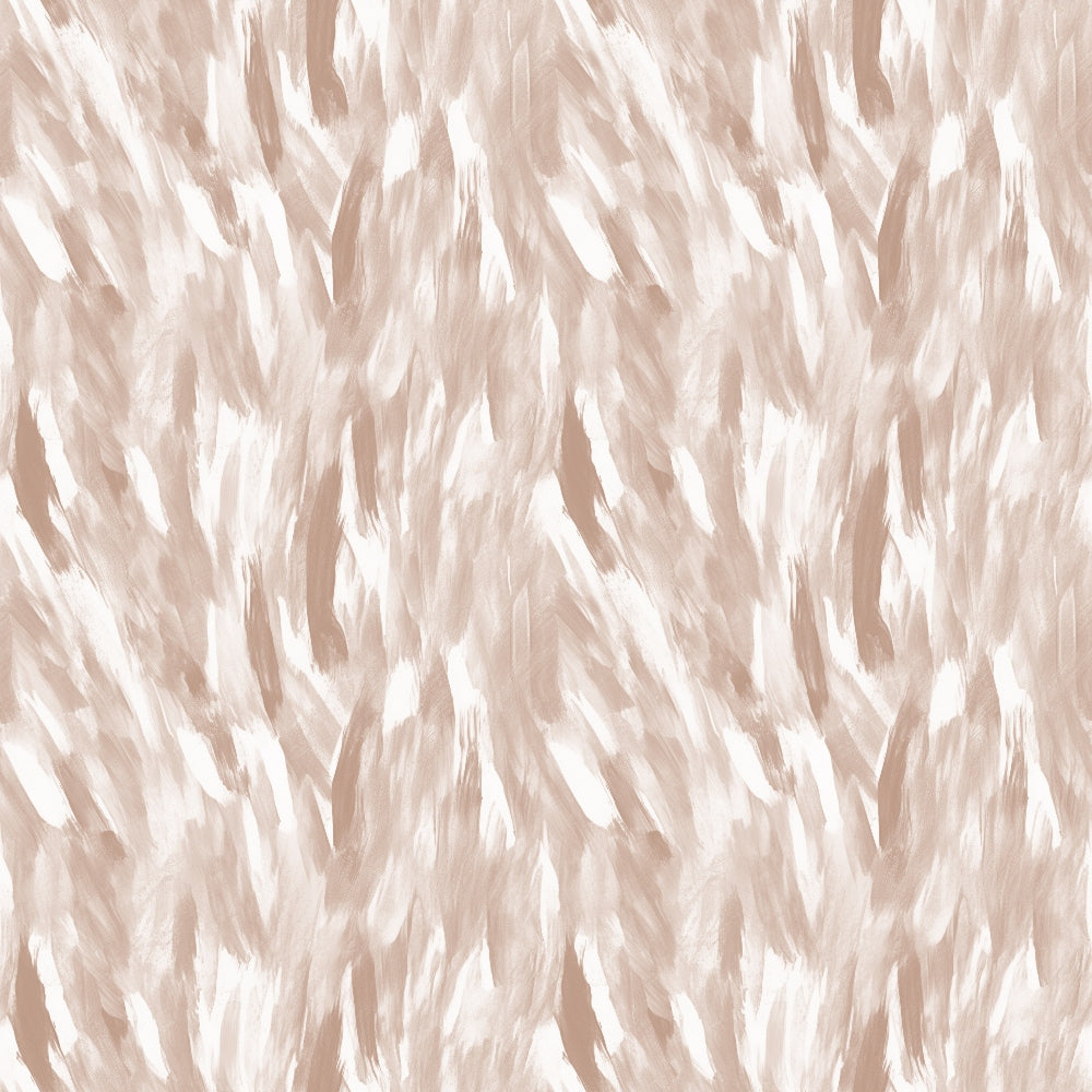 Abstract pattern with brushstroke effect in beige and white tones, creating a textured, wave-like appearance.