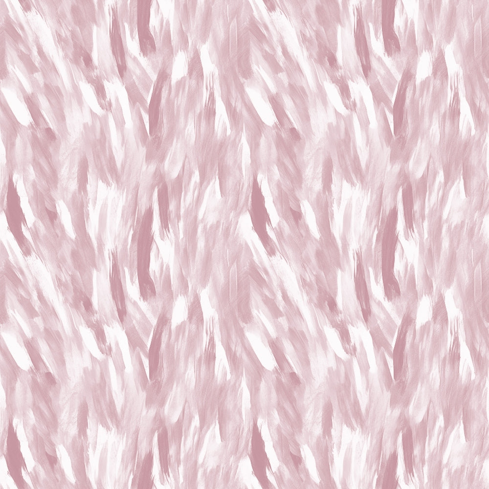 Abstract pattern with pink and white brush strokes creating a feather-like texture.