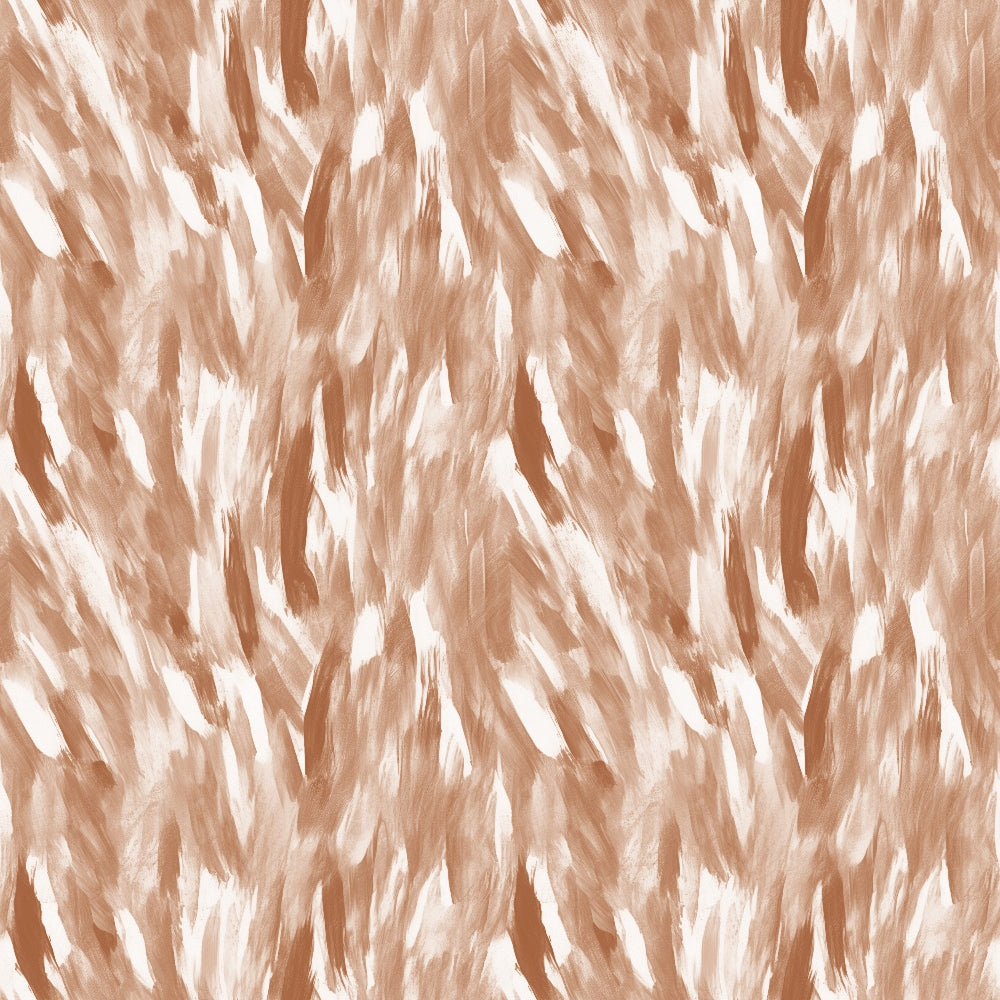 Abstract pattern featuring overlapping brush strokes in shades of brown and white, creating a textured appearance.