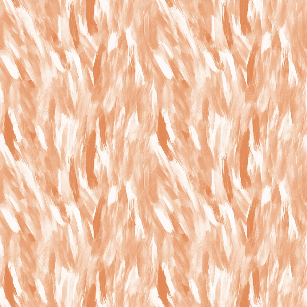 Abstract pattern with brushstroke textures in shades of orange and white, creating a seamless repeating design.