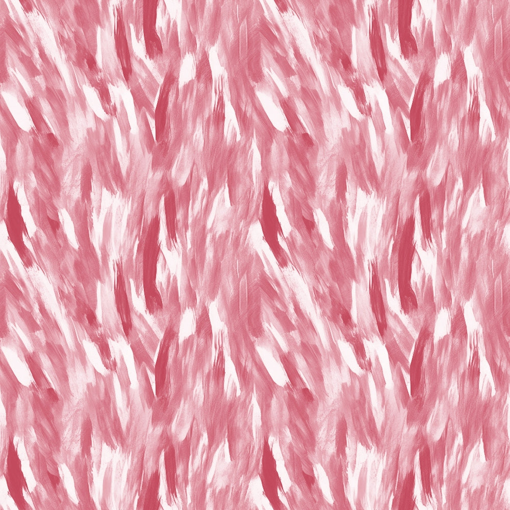 Abstract pattern with red and white brush strokes creating a textured, feather-like effect.