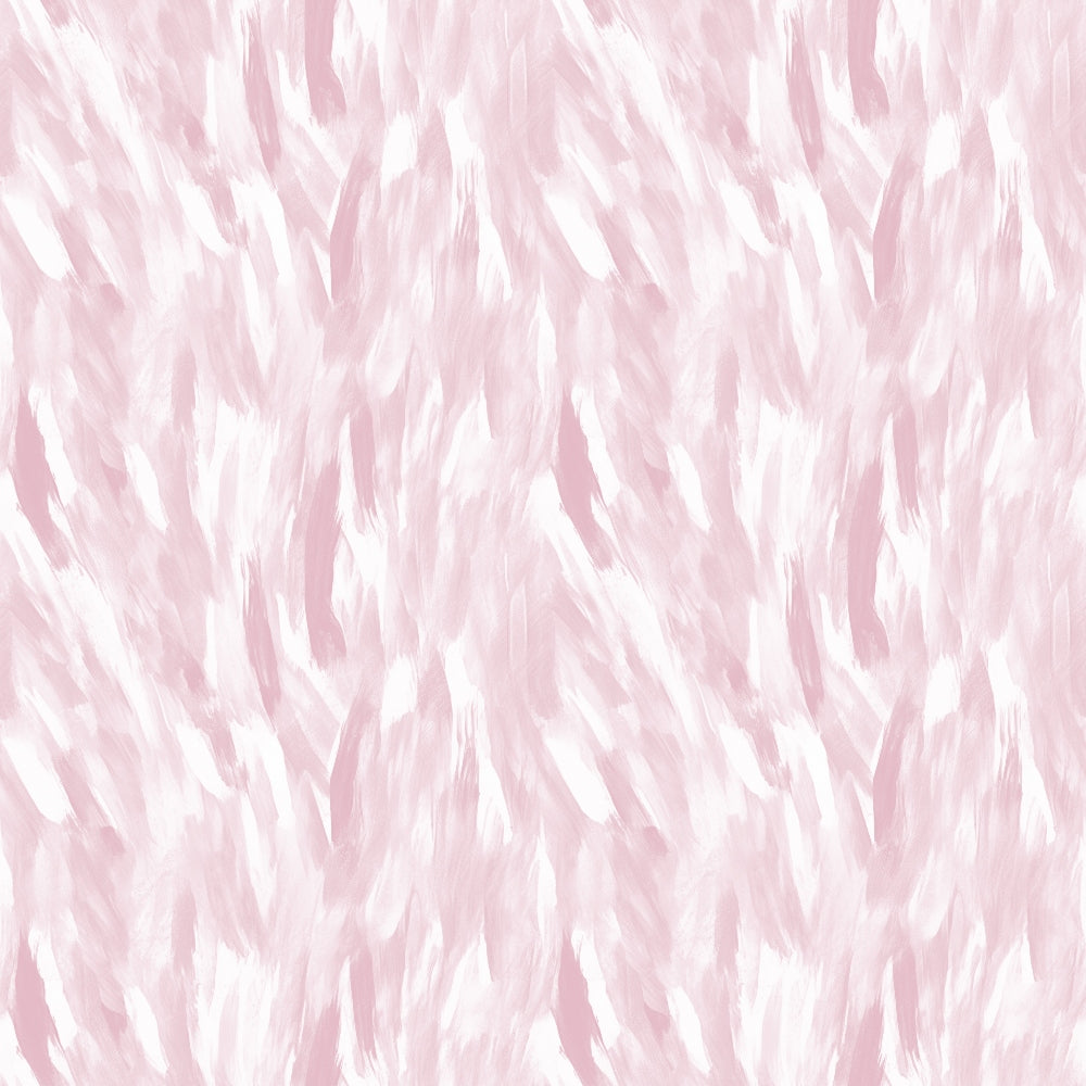 Abstract pattern with soft pink and white brush strokes, creating a textured and feather-like appearance.