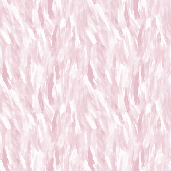 Abstract pattern with soft pink and white brush strokes, creating a textured and feather-like appearance.