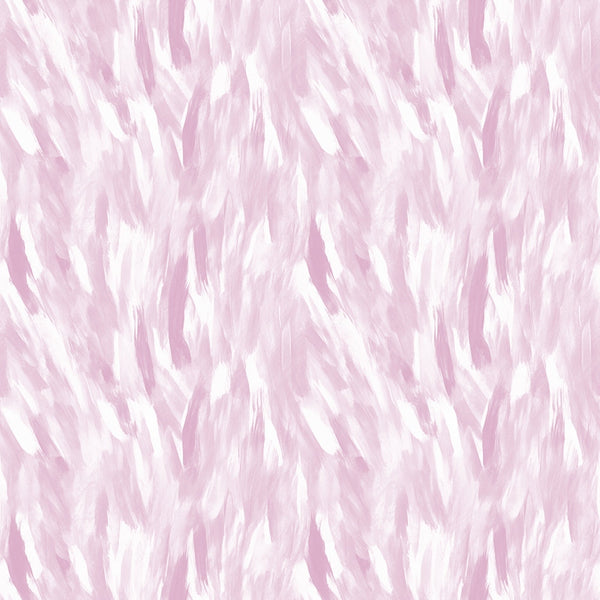 Pink and white abstract brushstroke pattern with a textured appearance.