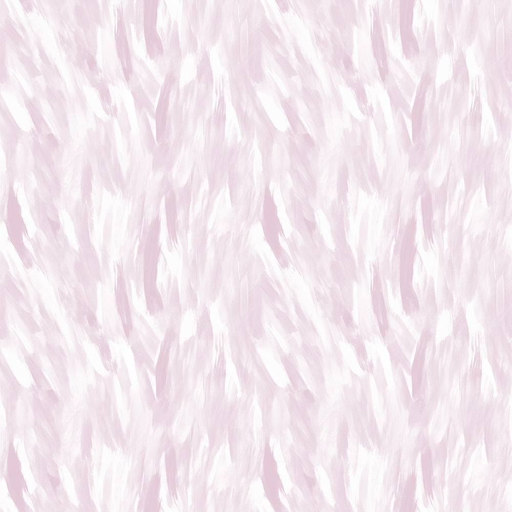 Abstract pattern with soft brush strokes in white and pale pink, creating a textured and flowing appearance.