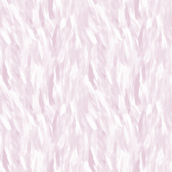 Abstract pattern with soft brush strokes in white and pale pink, creating a textured and flowing appearance.