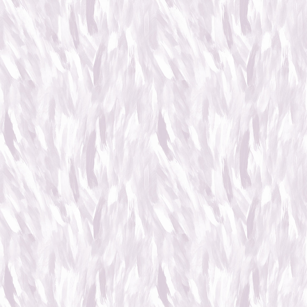 Abstract pattern with white and light lavender brush strokes, creating a soft, textured appearance.
