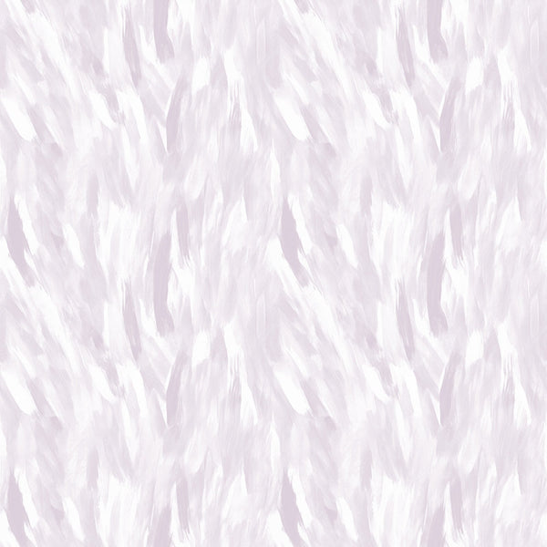 Abstract pattern with white and light lavender brush strokes, creating a soft, textured appearance.