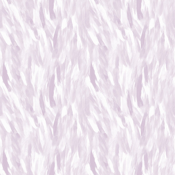 Abstract pattern with pale lavender and white brushstrokes creating a textured, feathery appearance.