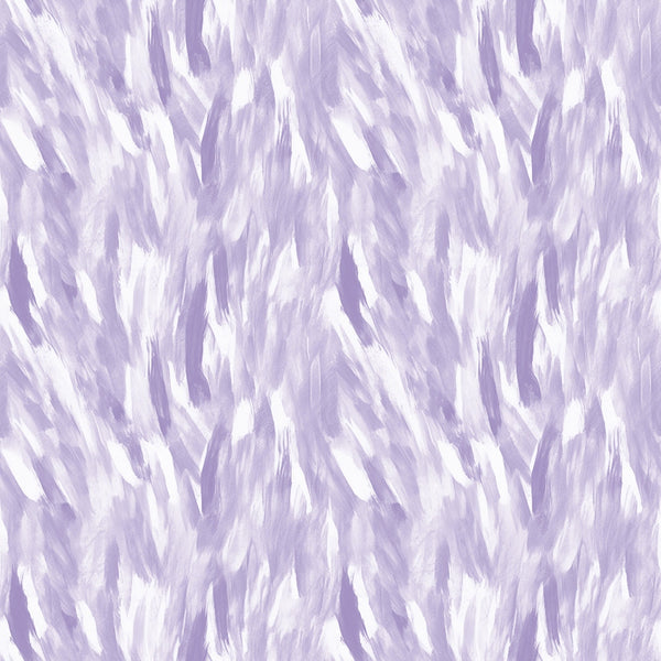 Abstract pattern with brushstroke textures in varying shades of light purple and white, creating a dynamic and textured appearance.