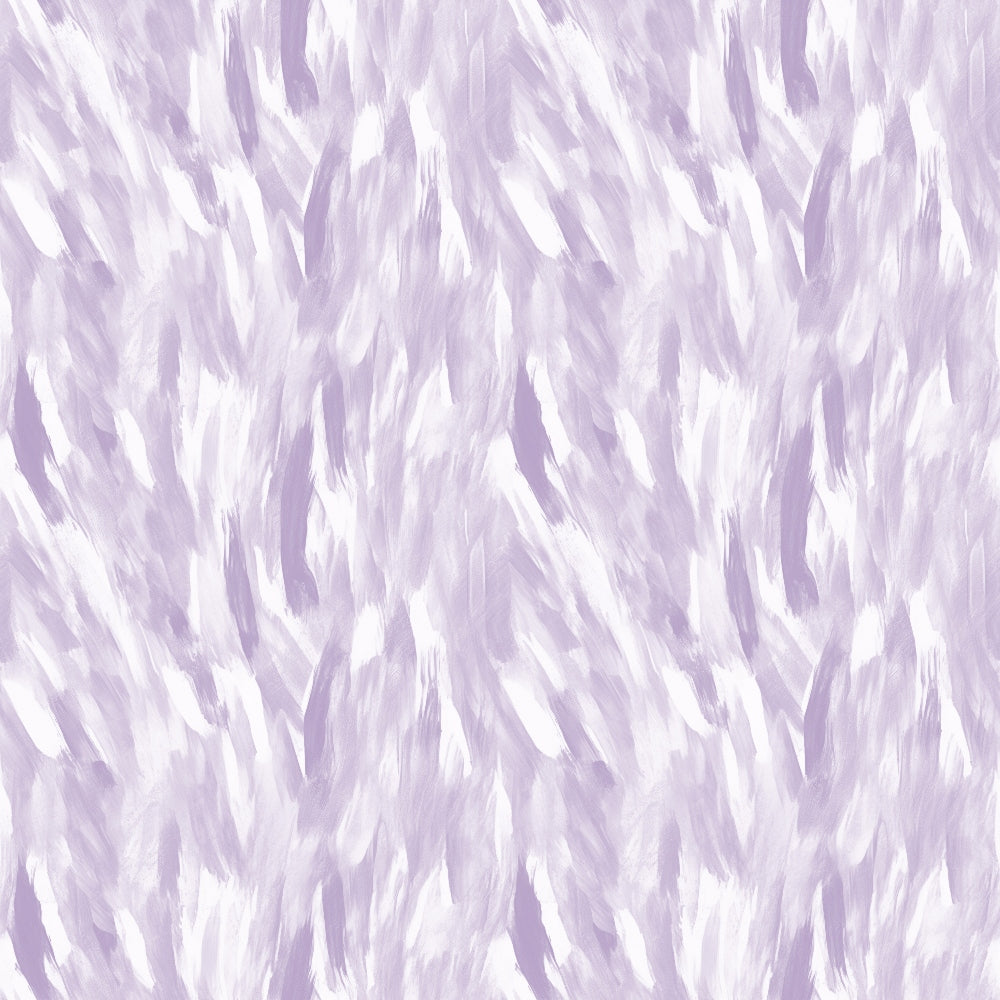 Abstract pattern with soft, wispy brush strokes in light purple and white, creating a textured, flowing appearance.