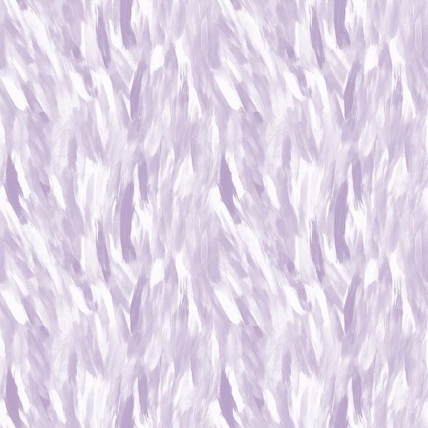Abstract pattern with soft, wispy brush strokes in light purple and white, creating a textured, flowing appearance.