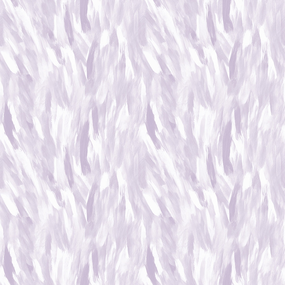 Abstract pattern with soft, brushstroke-like textures in light lavender and white tones, creating a slightly cloudy effect.