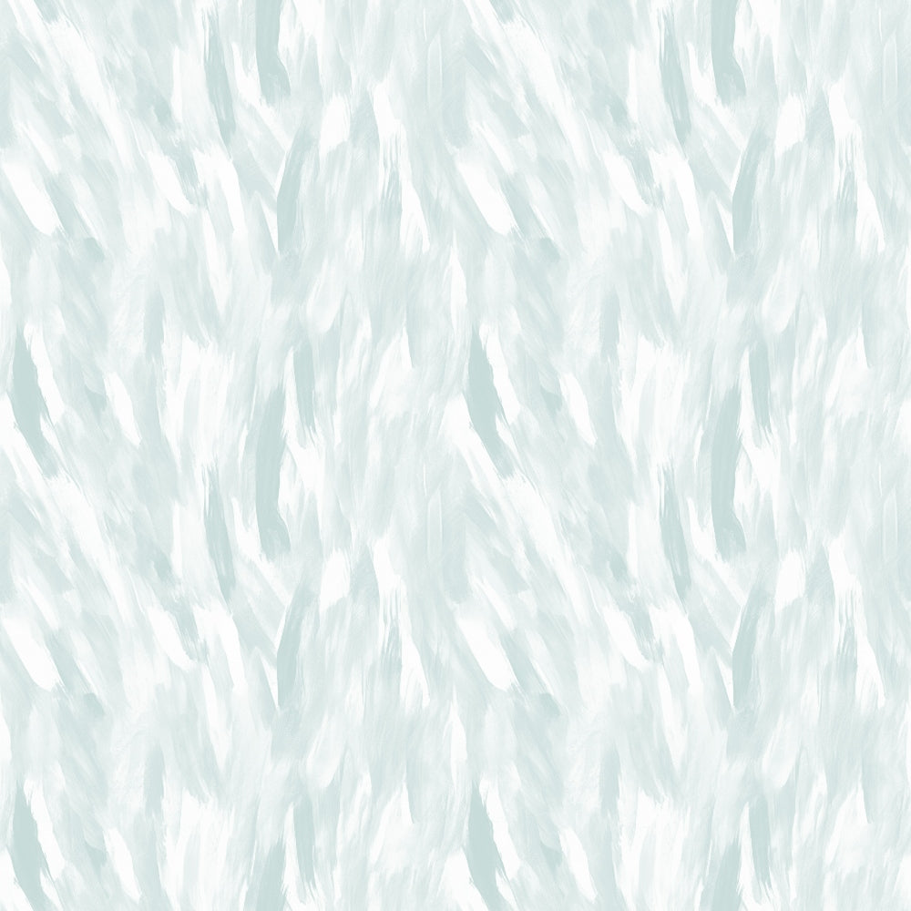 Abstract pattern with soft, white brushstrokes on a light blue background, creating a textured and flowing appearance.