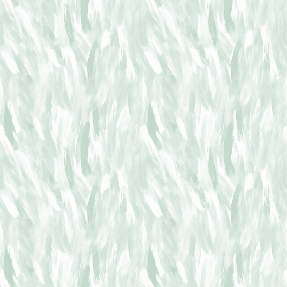 Abstract pattern with soft, brush-like strokes in light green and white, creating a textured appearance.