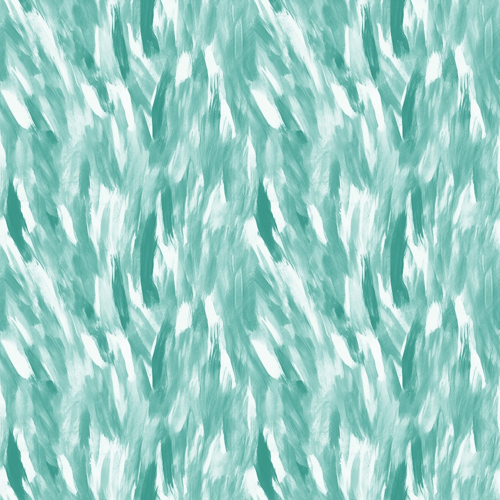 Abstract teal and white brushstroke pattern resembling a textured surface.
