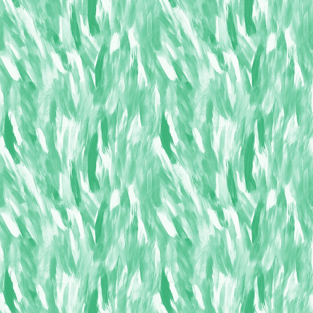 Green and white abstract brushstroke pattern with a textured appearance.