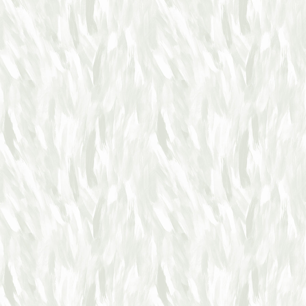 Abstract pattern with white and light gray brush strokes, creating a textured, feather-like appearance.