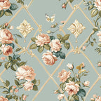 Heirloom Trellis Blooms Pattern 4 Minky Fabric