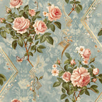 Heirloom Trellis Blooms Pattern 6 Minky Fabric