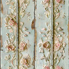 Shabby Chic Antique Painted Wood Pattern 1 Minky Fabric