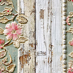 Shabby Chic Antique Painted Wood Pattern 15 Minky Fabric