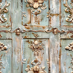 Shabby Chic Antique Painted Wood Pattern 18 Minky Fabric