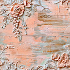 Shabby Chic Antique Painted Wood Pattern 2 Minky Fabric