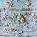 Shabby Chic Antique Painted Wood Pattern 20 Minky Fabric