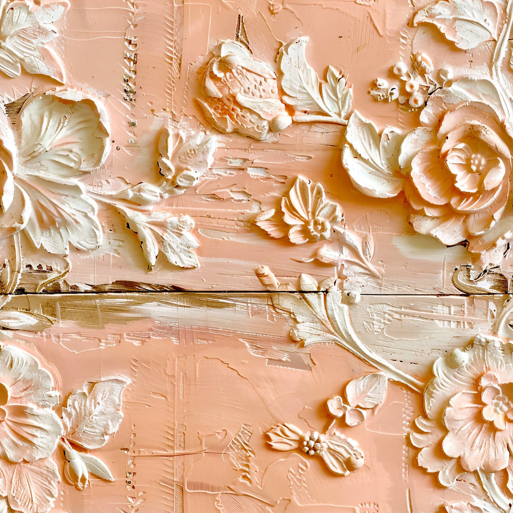 Shabby Chic Antique Painted Wood Pattern 4 Minky Fabric