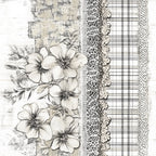 Shabby Chic Floral Gingham Pattern 10 Minky Fabric