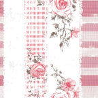 Shabby Chic Floral Gingham Pattern 15 Minky Fabric