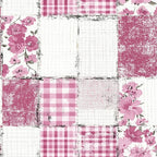 Shabby Chic Floral Gingham Pattern 18 Minky Fabric