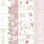 Shabby Chic Floral Gingham Pattern 19 Minky Fabric