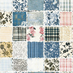 Shabby Chic Floral Gingham Pattern 2 Minky Fabric
