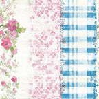 Shabby Chic Floral Gingham Pattern 6 Minky Fabric