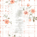 Shabby Chic Floral Gingham Pattern 7 Minky Fabric