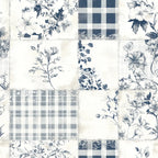 Shabby Chic Floral Gingham Pattern 8 Minky Fabric