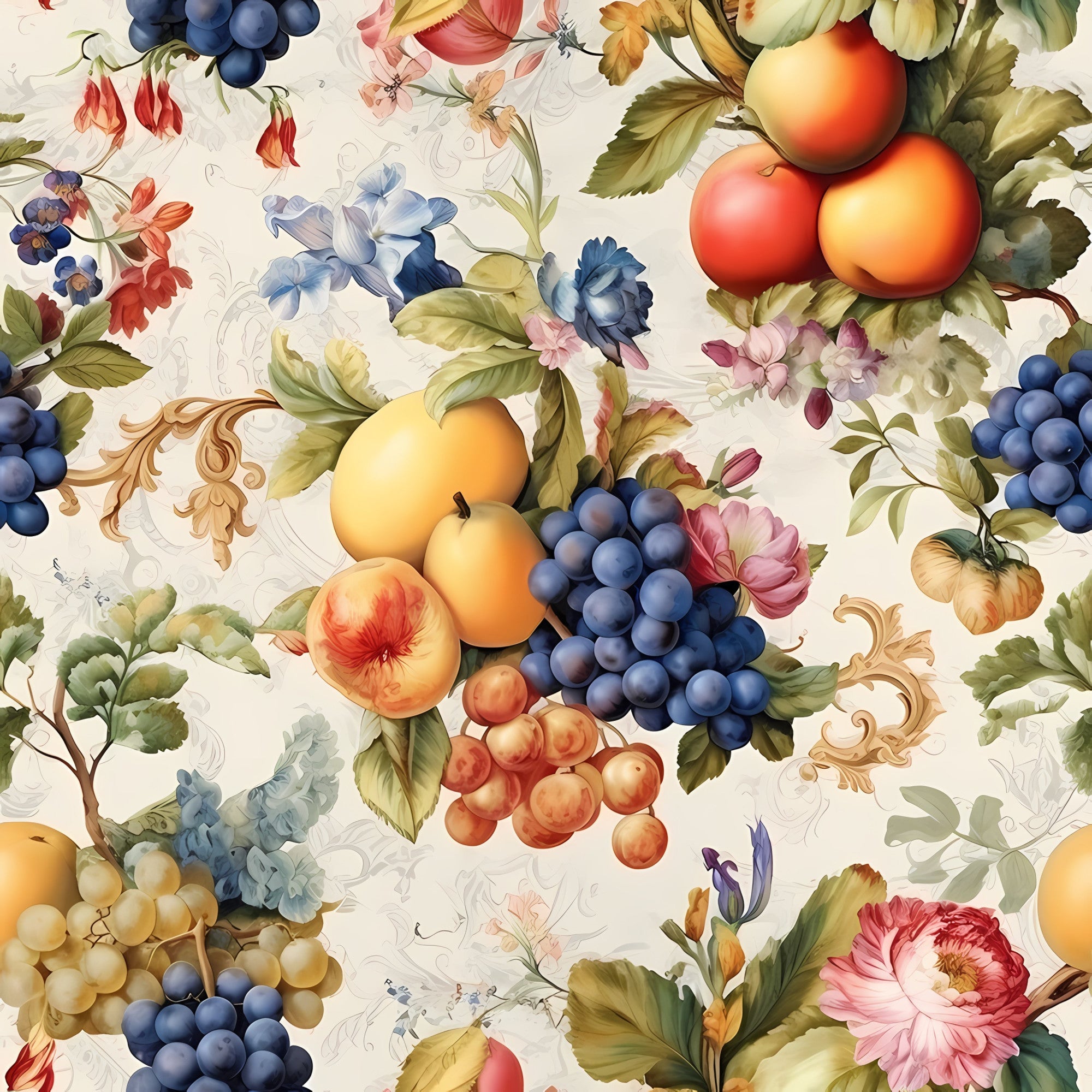 Sicilian Garden Pattern 3 Minky Fabric
