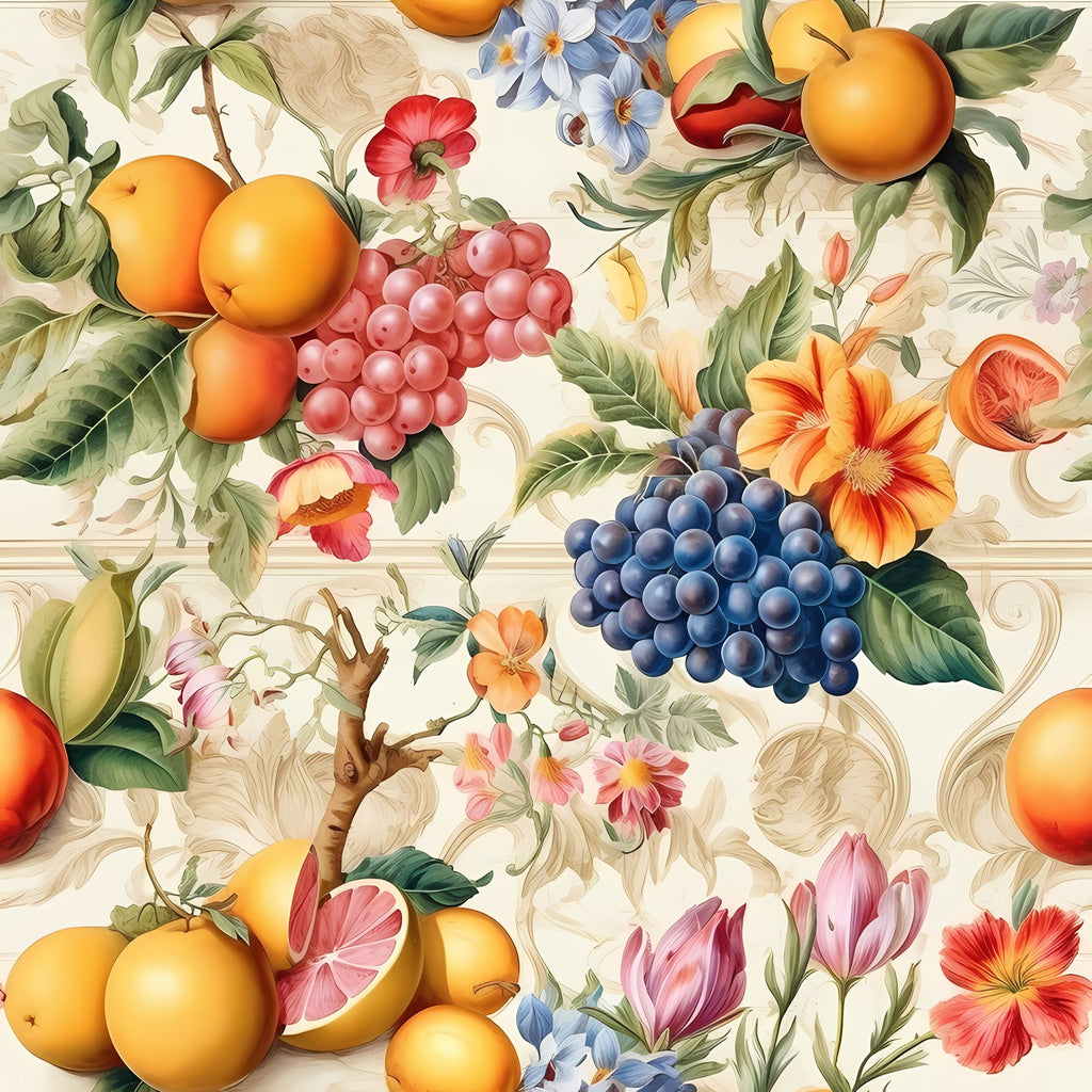 Sicilian Garden Pattern 4 Minky Fabric