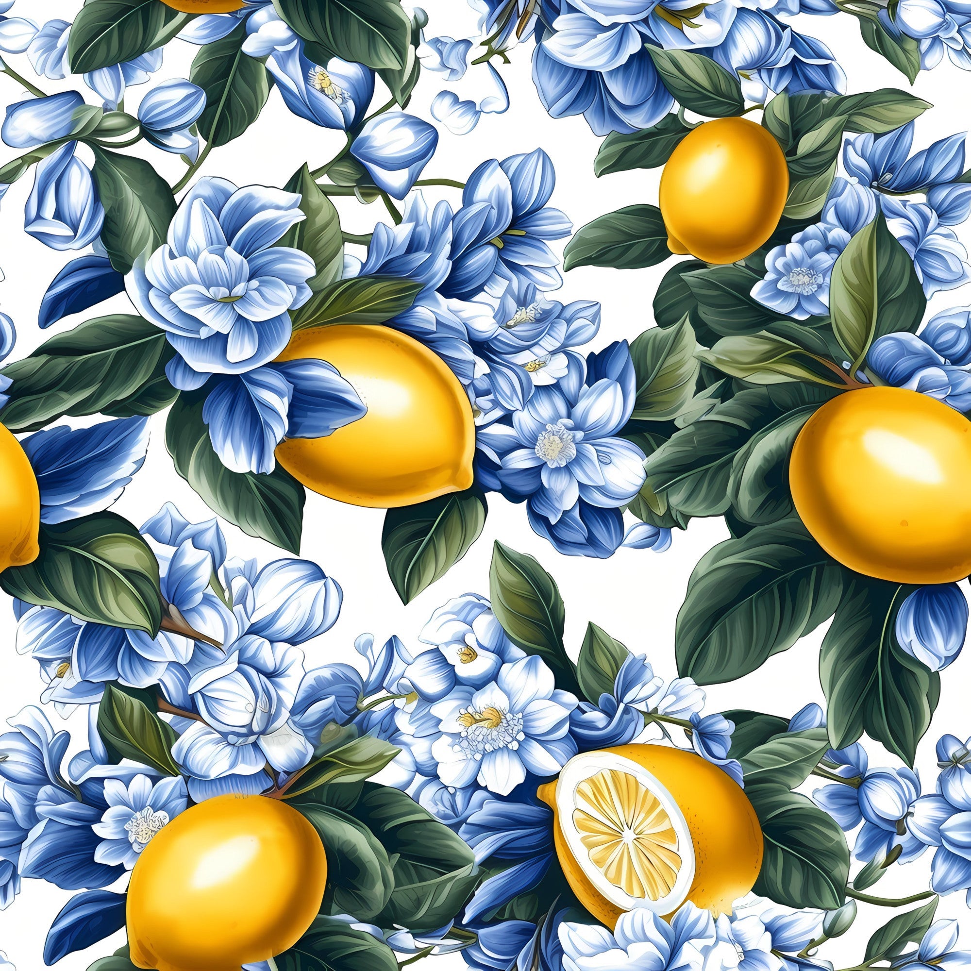 Sicilian Garden Pattern 8 Minky Fabric