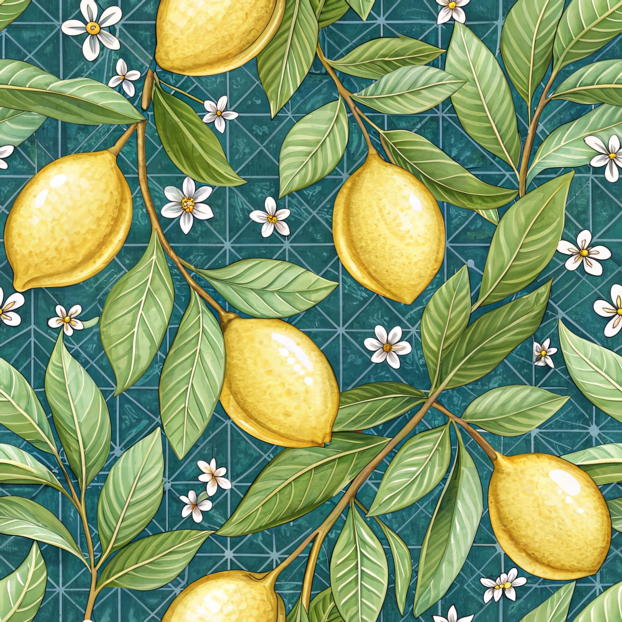 Amalfi Citrus Pattern 1 Minky Fabric