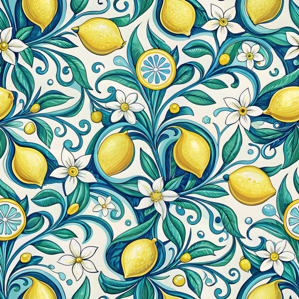 Amalfi Citrus Pattern 3 Minky Fabric