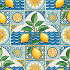 Amalfi Citrus Pattern 6 Minky Fabric