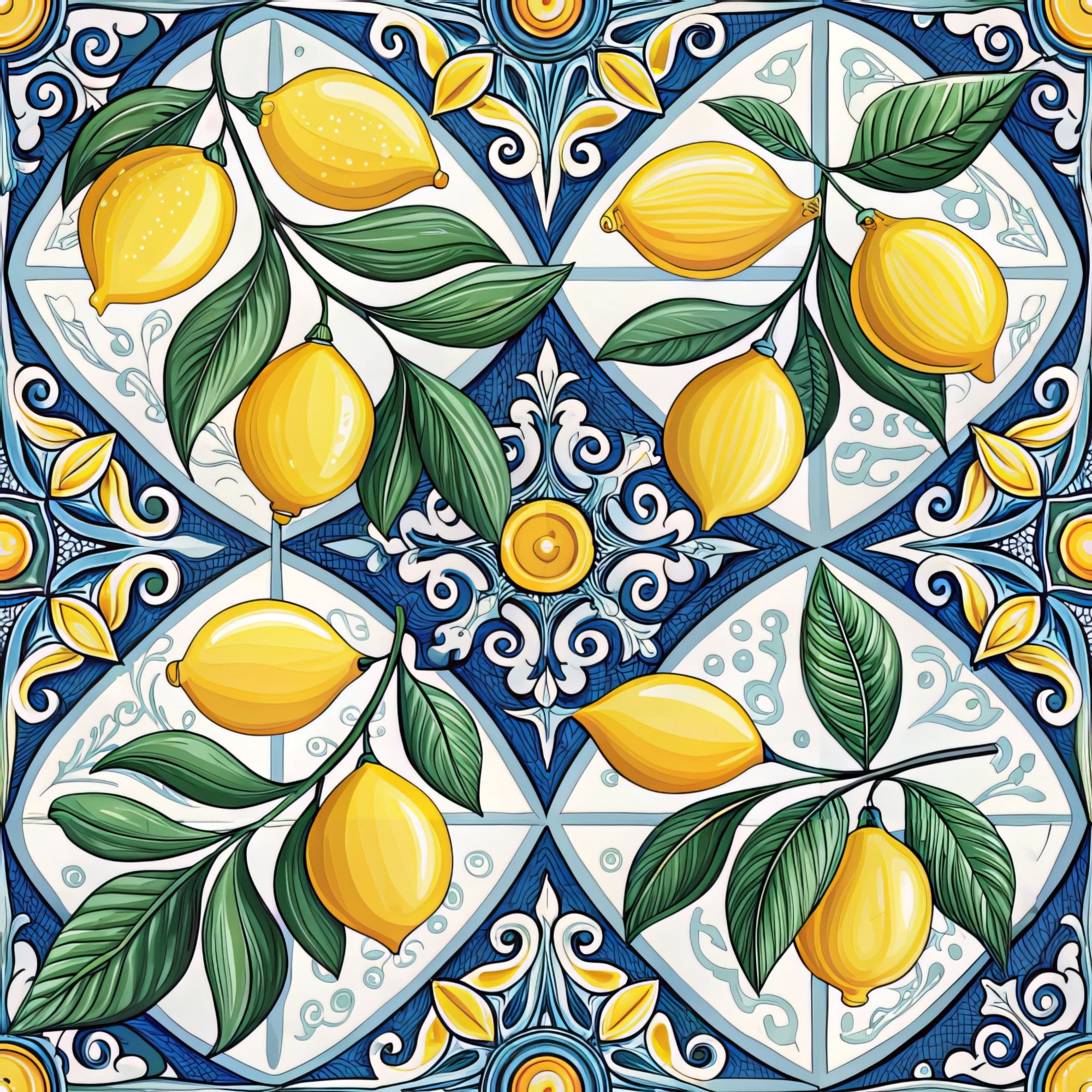 Amalfi Citrus Pattern 7 Minky Fabric