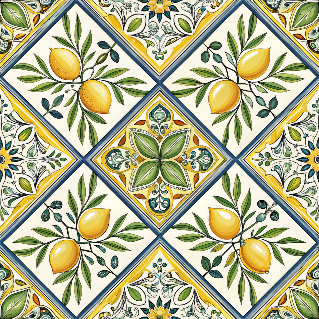 Amalfi Citrus Pattern 8 Minky Fabric