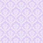 Intricate white damask pattern on a light purple background.